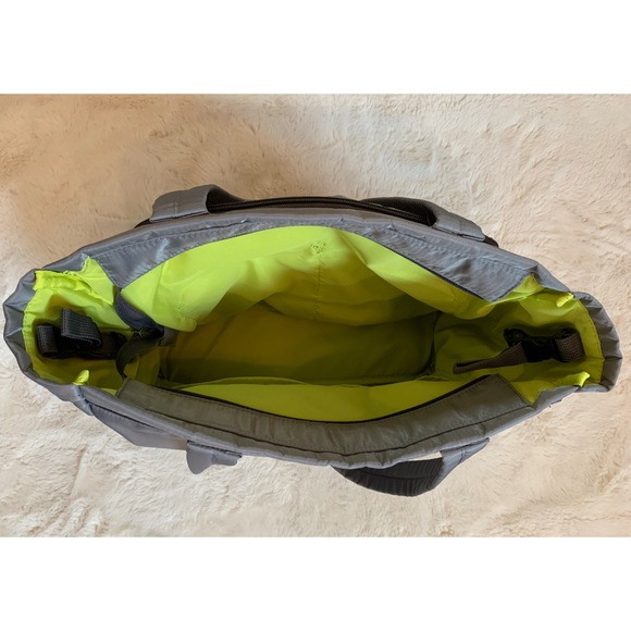 SkipHop, gray and lime green diaper bag EUC - Picture 10 of 16